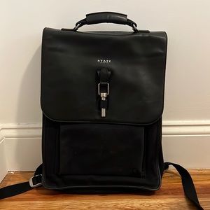 State Leather + Canvas Backpack